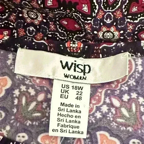 Mid Length Long Sleeve Colorful Dress Size 18W - Picture 5 of 5